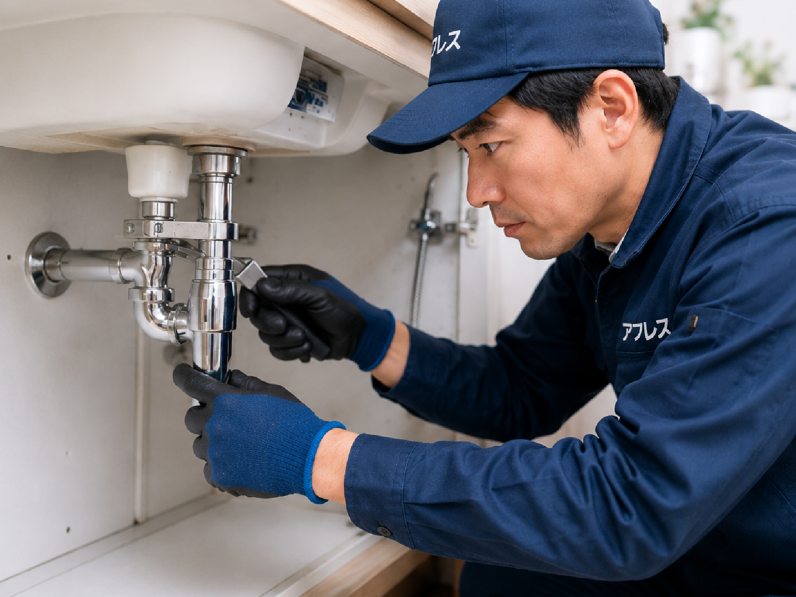 水まわり修理作業スタッフ